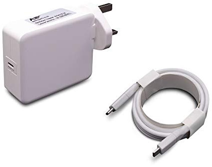 45W USB-C TYPE C Charger for LG gram SuperSlim OLED 15Z90RT-K.AA77A1 Laptop usb c Pc Power supply charger Adaptor with Usb C Cable -White