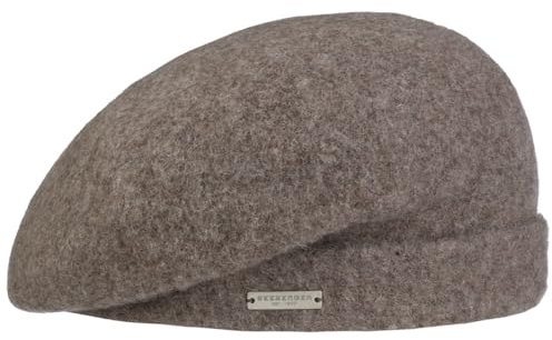 Seeberger Walkbaske mit Umschlag Wollbaske Damenbaske Winterbaske Damen - Winter Herbst-Winter - One Size Taupe