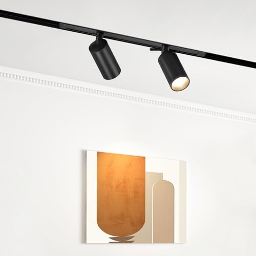 SCON 10W Dimmable Magnetic Track Downlight Head, 24V Led Lamp Dual Spotlight Head with Support Dimming, 3000K Warm White 24° Beam, for Recessed/Ceiling/Pendant Magnetic Track Lighting System