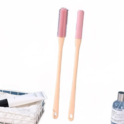 Mymai Weiche Fußbürste – Fußzehen-Reiniger aus Silikon, sanfte Fußpflegebürste zur Entfernung von abgestorbener Haut und Hornhaut, Peelingbürste für Fußsohlen mit weichen Borsten (Rosa)