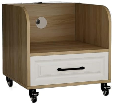Verbesserter Holz-Druckerständer mit Flaschenzug-Wagenschublade und Schreibtischhalterung, Büro-Schreibtisch-Organizer für Ihren Drucker, Walnussholz-Finish, 44 x 40 x 30 cm.