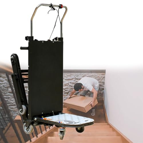 Beachtiful Electric Stair Climbing Hand Trucks Heavy Duty, 500kg Electric Stair Climber High Load Capacity Electric Stair Climbing Hand Trucks Dolly Cart