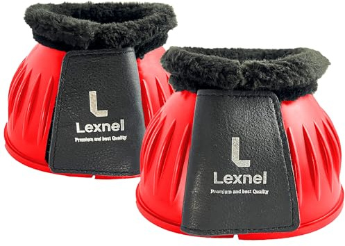 Rubber Bell Boots, Durable Bell Boots for Horse – Superior Hoof Protection and Comfort (Red, Medium)