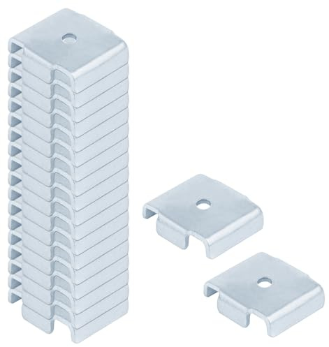YIDU69Q 20 Pcs Square Washers Accept 1/4 Bolt, Saddle Washer Plate for 1-5/8 Strut Channel