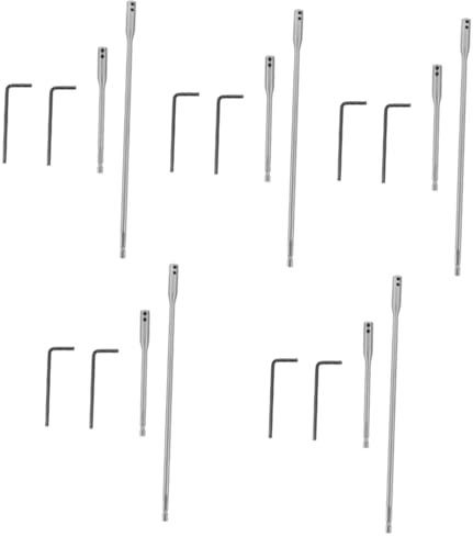 Angoily 5 Juegos Biela Taladro de madera Conexión de broca Kit de extensión de broca taladro inalambrico de espada herramienta manual de carpintería herramienta de mano Metal
