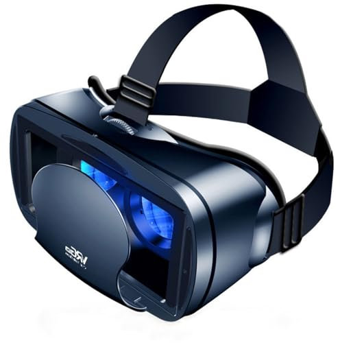 VR Headset Occhiali Reaity Virtuale con controller Compatibile con iPhone 16 15 14 13 12 Pro Max Samsung Galaxy S25 S24 S23 etc 5-7 pollici Smartphone, VR Set Headset per giochi 3D e film