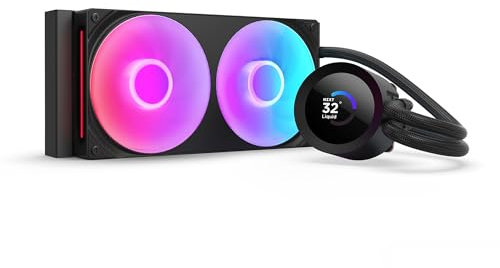NZXT Kraken Plus 240 RGB – Refroidisseur liquide AIO pour CPU – Radiateur 240mm – Ventilateur à cadre unique F240 RGB – Écran LCD carré 1,54 – AMD® AM5, AM4 – Intel® LGA 1851/1700, 1200/115X – Noir