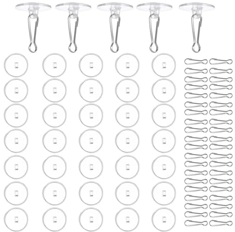 Ceeyoll 40stück Deckenhaken Selbstklebend, Klebehaken Decke, Klebehaken Outdoor Wetterfest, Kein Bohren Erforderlich, Starker Kleber, Deckenhaken Ohne Bohren, Geeignet für Schlafzimmer, Badezimmer