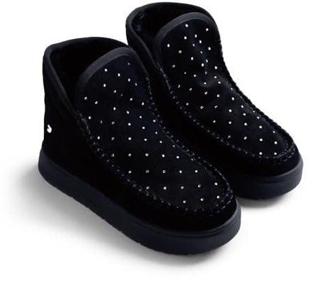 GIOSEPPO, Bota invierno Mujer tipo Australianas 92261, cuña interior, piel exterior, interior pelaje sintético, altura caña 5,5 cm, suela antideslizante, color Negro, talla 36