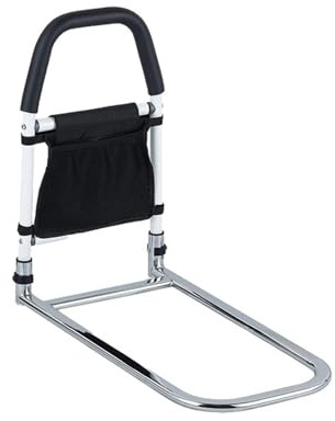 KATLKIU Bed Assist Rail for Elderly Adults & Pregnant Women, Foldable Support Handle, 136kg Weight Capacity, Fall Prevention, 52cm Fixed Height, Compatible with Most Bed Types, Storage Pouch Included