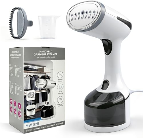 Cadrim Clothes Steamer, 1600W Handheld Steamer Clothing, Portable Handheld Garment Fabric Wrinkles Remover, 250ml Water Tank, Travel Steam, Vertical Strong Steam for Home, Travel and Office