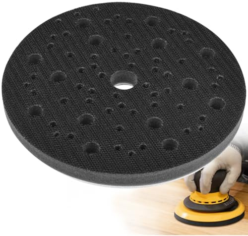 BESPOTCL Disque souple Ø 150 mm, 70 trous, 1 pièce, couche intermédiaire en mousse souple, compatible avec Mirka, tampon de tampon pour ponceuse excentrique avec fermeture