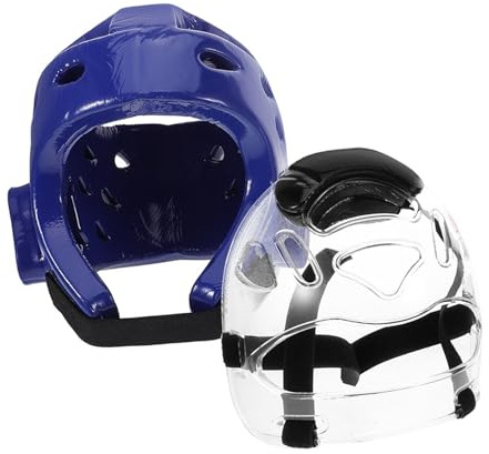 Alasum Casco Protettivo per Bambini e Ragazzi per Arti Marziali Protezione Viso Completa, Struttura Leggera in Plastica e Tessuto ad Asciugatura Rapida per Allenamento e Pratica
