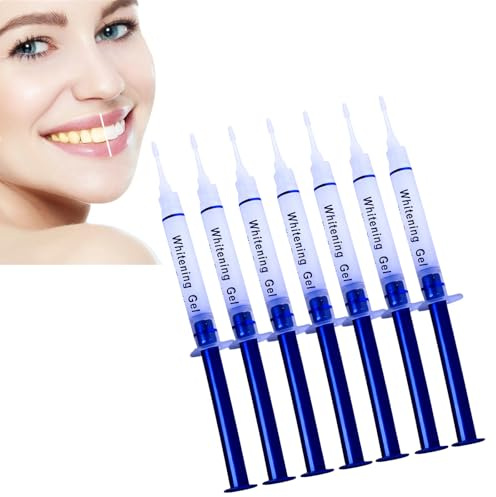 7PCS Teeth Whitening Gel Kit Refills 35% Teeth Bleaching Gel, 7 Syringes Tooth Whitening Kit for Sensitive Teeth, Portable Home Tooth Whitening Solution - Gentle Teeth Whitener