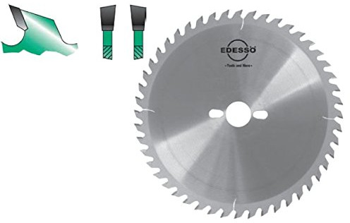 Edessö Lame de scie circulaire manuelle multi-dents de différents diamètres en forme de dents alternées (250 x 20 mm - 48 W)