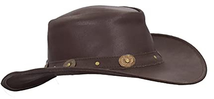 Walker and Hawkes – Outdoor-cowboyhatt av oxläder – med Conchos