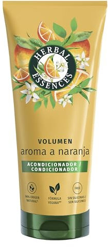 Herbal Essences Acondicionador Volumen Con Aroma A Naranja 250ml Para Pelo Fino. Da Volumen E Hidrata De La Raíz A Las Puntas. Origen Natural. Sin Siliconas. Vegano
