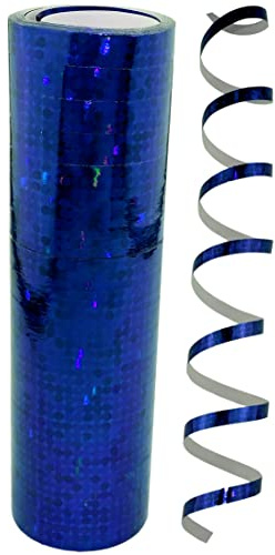 AERZETIX - C55288 - Rotolo di 18 stelle filanti bande nastri di decorazione 3.8m - colore blu - spirale decorativa per festa compleanno matrimonio festival carnevale - in carta