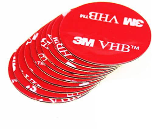 Dpm tapes VHB - Almohadillas de espuma acrílica de doble cara extrafuerte, redondas, resistentes al agua y a las altas temperaturas, para coche, casa y oficina (diámetro 25 mm) (15 unidades)
