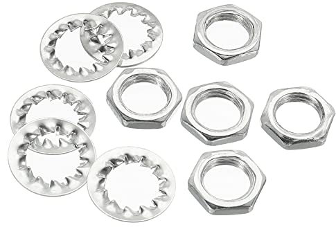 sourcing map Écrous Filetés de Blocage avec Rondelles M10 Vis Filetage Hexagonal Fixations pour Luminaire Plafonnier éclairage Réparation Assemblage Bricoleur Matériels Coffret de 80