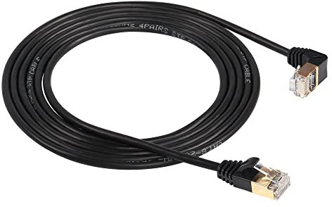SinLoon Câble Ethernet RJ45 Cat8, câble réseau haute vitesse Cat8, mâle vers mâle, 40 Gbit/s, 2000 MHz, SFTP pour routeur, modem, serveur, etc. - 2 m (haut)