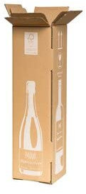 5x Flaschenversandkarton ECO für 1 Weinflasche Weinkarton Flaschenversand PTZ Zertifikat DHL