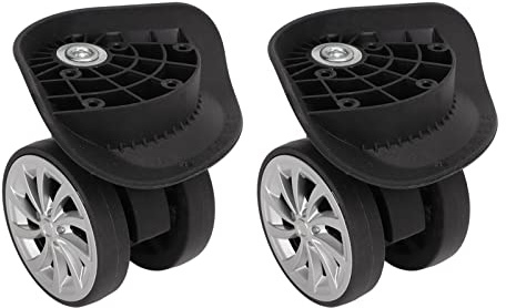 Alomejor Ersatz-Kofferrollen-Set (2 Stück), Schwarze Nylon-Kofferrollen für Linke und rechte Koffer, langlebig, stabil, robust, Ersatzteile, Upgrade für Reisekoffer