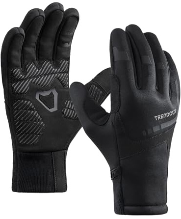 Guantes Invierno, Guantes Calefactables Moto Hombre Impermeables, Guantes Movil Tactiles Termicos para Hombre Mujer, Adecuado para Running Ciclismo Moto Ski Snowboard Trabajo Conducir - Negro XL