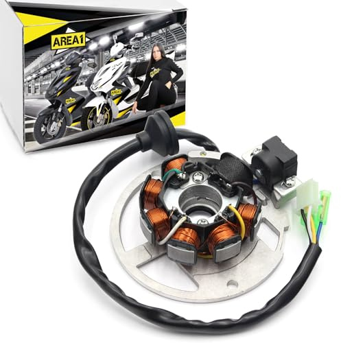 Area1 Ersatz Lichtmaschine Stator für 50ccm 2-Takt. Kompatibel mit Baot. BT49QT-18E1 Rocky BT49QT-18F1 Tanco BT49QT-18C1 Rebell BT49QT-20C BT49QT-28A/B