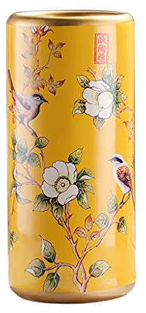 QTQHOME Retro Ceramic Umbrella Stand Hand-Made Multifunctional Umbrella Stand Freestanding Cane/Cane for Home Office Entrance 19.5x44cm, B