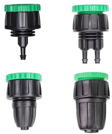 Conector de agua for jardín, 4 Uds., 1/2 '', 3/4'', 2 en 1, hilo femenino x 1/4'', 3/8'', 1/2'', adaptador de acoplamiento de manguera, junta de tubo de grifo