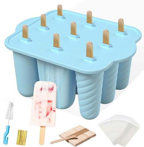 Eisformen Silikon Eisformen Eisformen Wiederverwendbar Popsicle BPA frei Eisform Lebensmittelqualität für Kinder und Erwachsene Eisformen DIY Popsicle