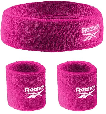 Reebok 3pc Unisex Athletic Sweatband Set Accessories for Active Comfort