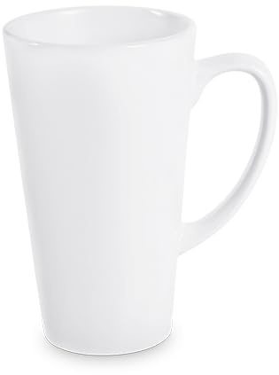 PlottPrint Konische Keramik-Tasse LATTE 17oz Sublimation Rohling Fototasse Tasse, Becher Sublimationsdruck Mug - Spülmaschinengeeignet Mikrowellenfest - PREMIUM-QUALITÄT