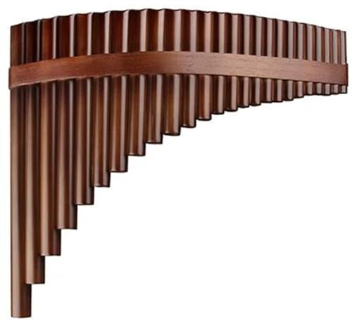 Professionelle Panflöte Traditionelles Blasmusikinstrument Panflöte 25 Pfeifen G-Dur Holzbläser (Color : Right)