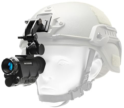 NVG30 Nachtsichtbrille, Nachtsicht-Monokular, PVS-14 taktischer Helm montiert mit Fernglas, 4 Farbmodi, 4-fache Vergrößerung, Tag- und Nachtgebrauch, HD-Aufnahme und Wiedergabe für Camping,