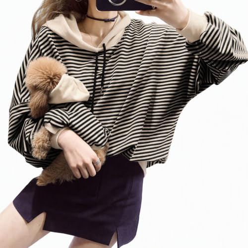 Hunde-Kapuzenpullover für kleine, mittelgroße und große Hunde, passende Hunde- und Besitzerkleidung separat verkauft, gestreiftes Hunde-Shirt, Jungen, Mädchen, Katze, Hund,
