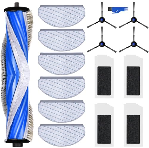 oGoDeal Zubehörset für ECOVACS DEEBOT N20 PLUS, 6*Mopp Wischpad 1*Hauptbürste 4*Seitenbürsten 4*Filter, Saugroboter Ersatzteile Zubehör