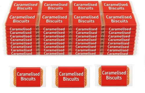 Individually Wrapped Welcome Caramelised Biscuits - Original Caramelised Flavor, Single Packaged (Pack of 100)