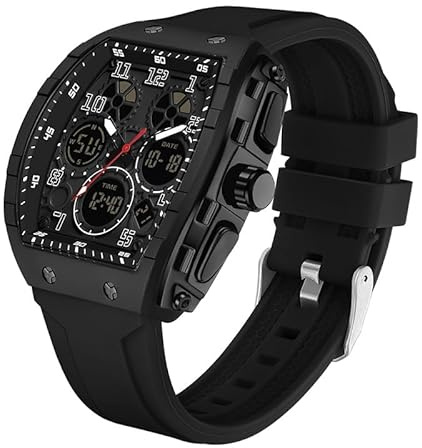 Armbanduhr Herren Sportuhren Herren Digitaluhr Herren Herrenarmbanduhren wasserdichte Militär Uhren Herren mit LED-Leuchtdisplay Analogen Zeigern und Digitalen Zahlen