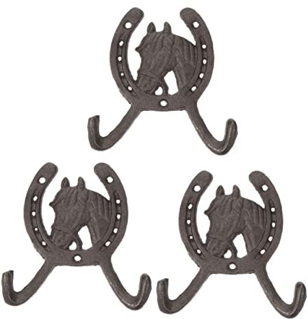 VILLFUL 3 Stück Wandhaken Aus Eisen Vintage Kleiderhaken Aufbewahrungshaken Für Kleinigkeiten
