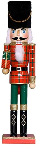 Figure di Natale Schiaccianoci Festive Tradizionale Decorazione di Natale Figura | Figura Schiaccianoci Bambola per Mensola Tavolo Casa