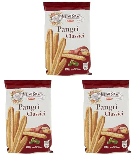 Mulino Bianco Grissini Rustici Classici Pangrì, 300g (Confezione da 3)