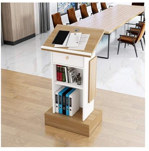 Rednerpulte Rednerpult Podium Ständer, Holz Podium Holz Rednerpult Holz Rednerpult mit Schublade Präsentationspodium Kirche Vortragsständer für Kirchen