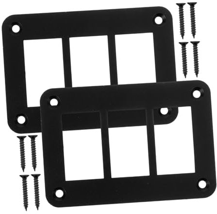 BELLIFFY 2stücke Fach Wippschalter Panel Aluminiumgehäuse Mit Schrauben Montagehalterung Für Auto Boot Wohnmobil Langlebiger Gang Rocker Switch Halter Installieren Wetterfest Vielseitig Ein