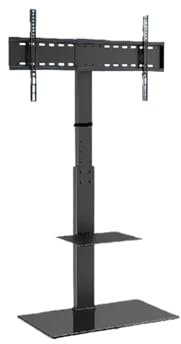 KINGLD TV Mount Stand TV Stand Mount Swivel Tall TV Stand for 32-55/65/ 85 inch TV Height Adjustable Portable Floor TV Stand For Plasma/Curved TV(32-85 inch)