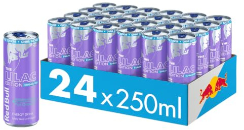 Red Bull Sugarfree Energy Drink Waldmeister & Pink Grapefruit Lilac Edition | beinhaltet Koffein, Taurin, B-Vitamine, Süßungsmittel und Wasser, 250 ml, 24-Pack