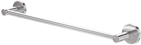 Amig - Porte-Serviettes de Salle de Bain Mod. Gorliz-2 | Support Mural pour Serviettes avec vis incluses | 503 x 43 x 62 mm | Acier Inoxydable et Zamak | Argenté | Finition chromée Brillante