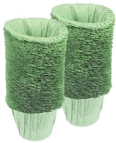 CLISPEED Paper Cupcake Liners and Muffin Cups, Green Square Baking Wrappers, Food-Grade Paper, 50pcs for Party Baking and Dessert Preparation