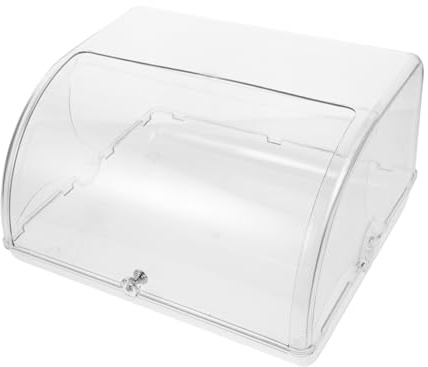 LIFKOME Contenitore Pane Appoggio in Plastica Coperchio a Rullo